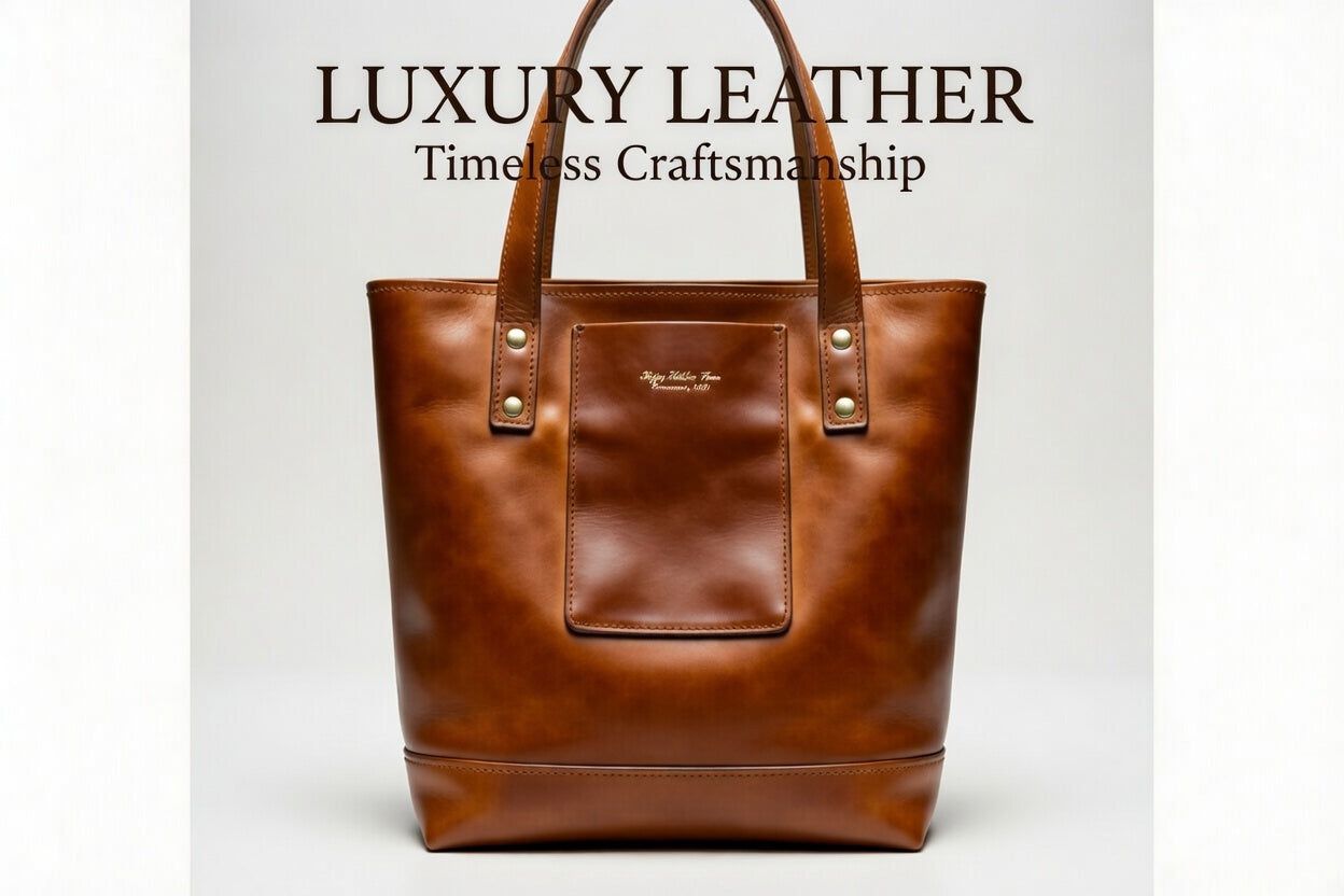 Handmade Leather Tote Bag Made in the USA