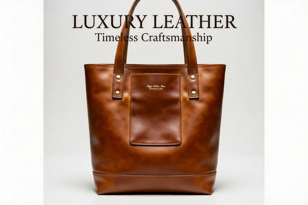 Handmade Leather Tote Bag Made in the USA