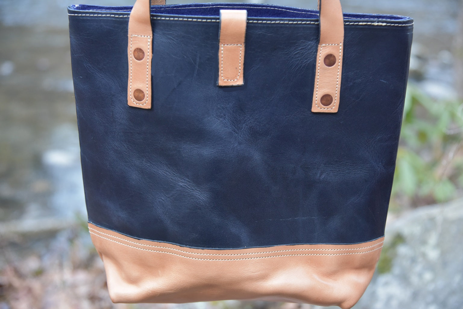 Special Navy Russet Tote
